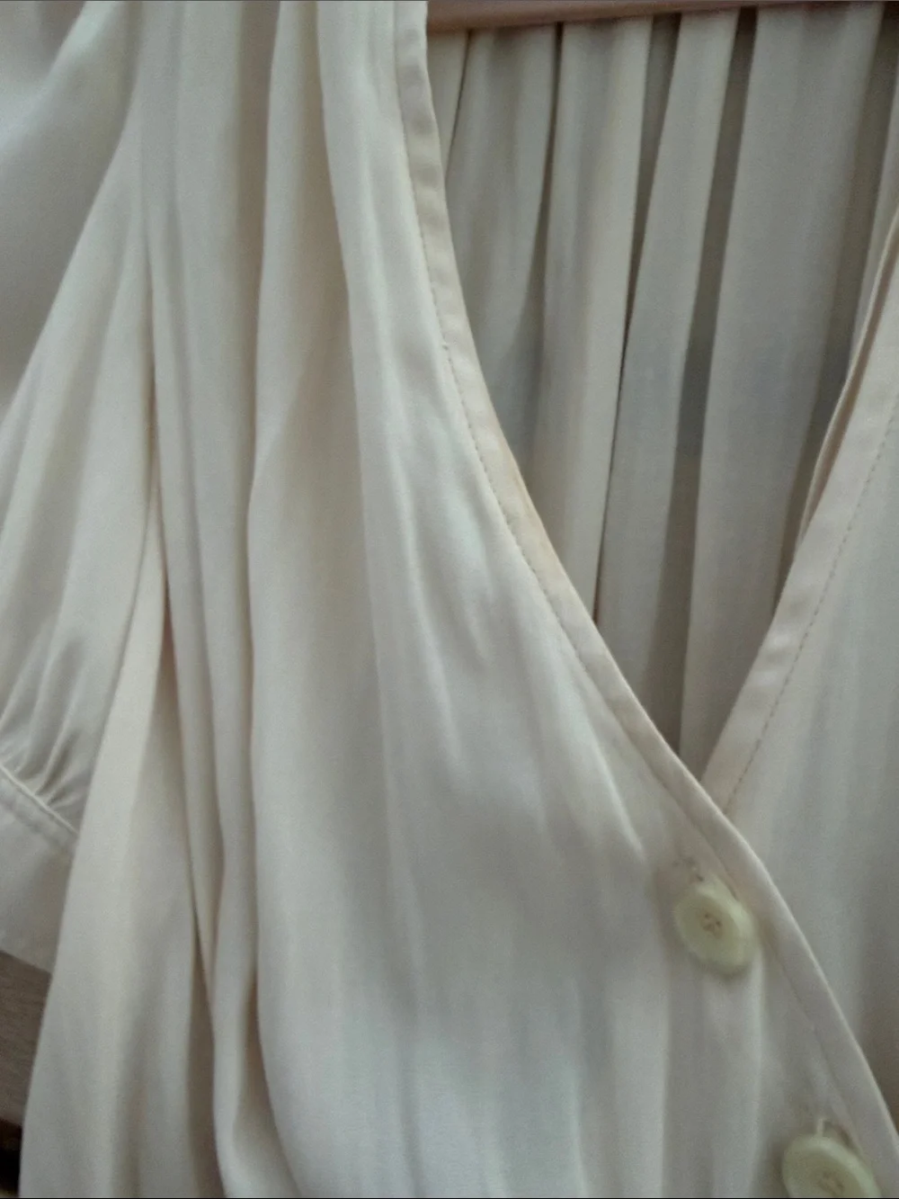 Free People Blouson Drapey Cream Puff Sleeve Blouse - Romantic, small - Picture 4 of 4